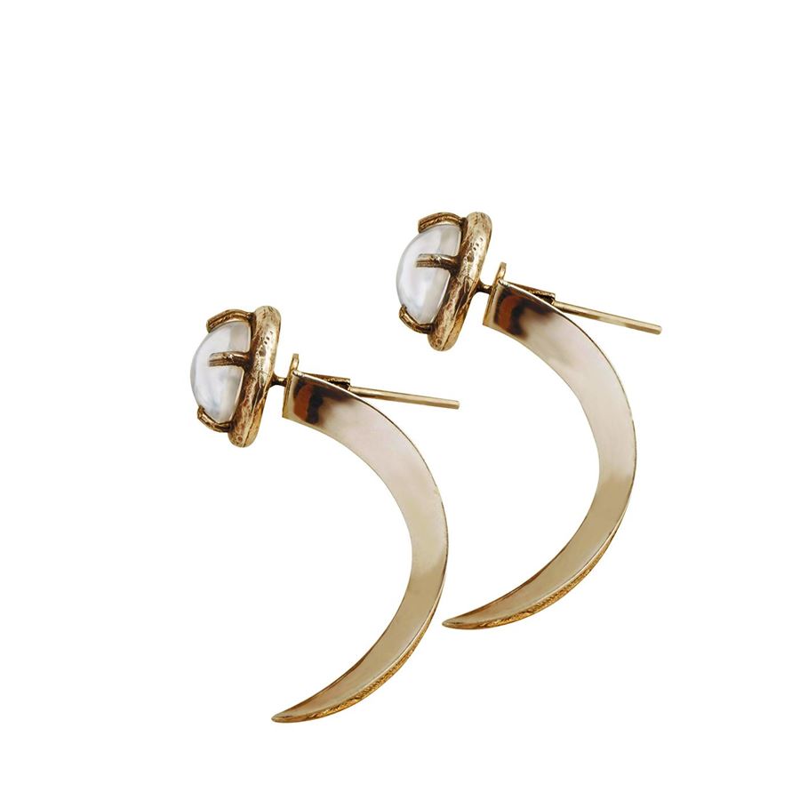 Rock crystal hook earrings UNCINI | OR CDRBRO